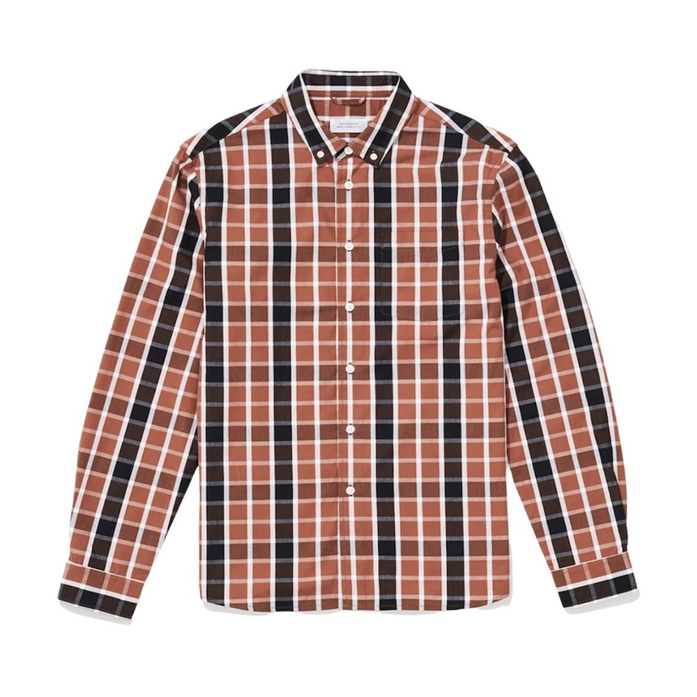 Saturdays NYC Men's Crosby Madras L/S Shirt
